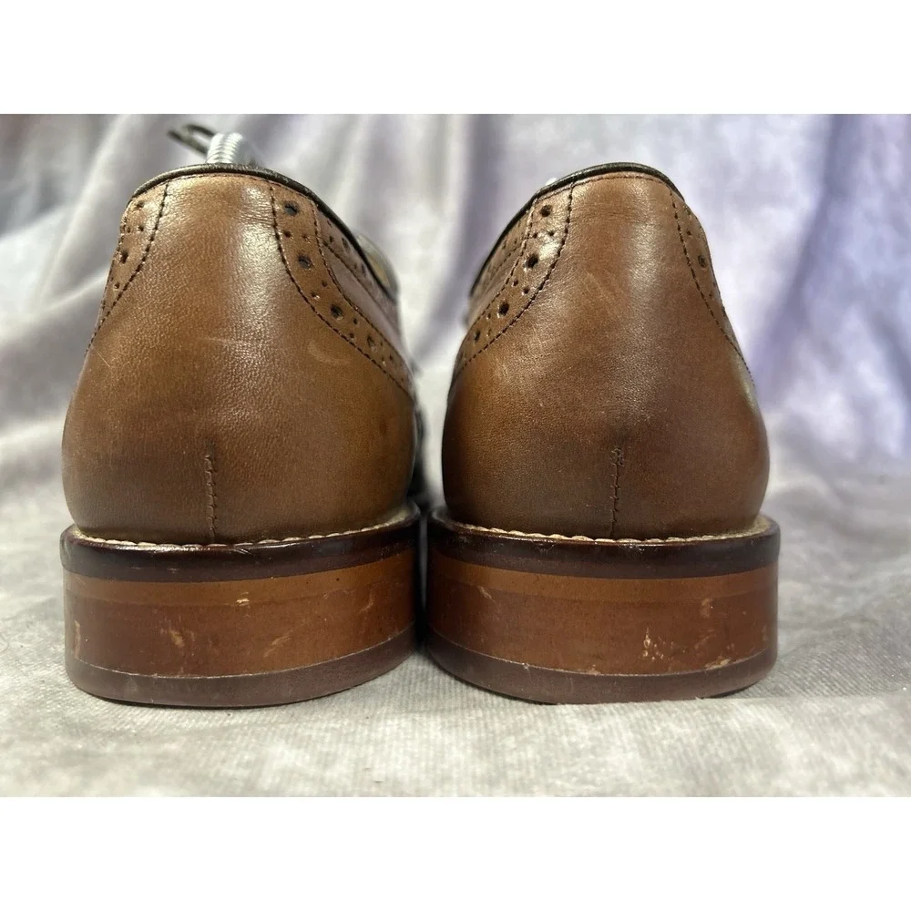 Johnston & Murphy 20-3894 Mens 10.5M Brown Leather Wingtip Oxford Dress Shoes